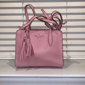 Small pink Kate spade crossbody satchel